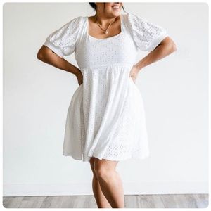 Mindy Mae Eyelet Mini Dress